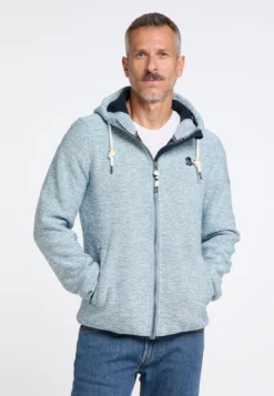 Schmuddelwedda 15 Schmuddelwedda PhilonFelpa Con ZipHellblau Melange Uomo Maglieria E Felpe WD222S06U-K11