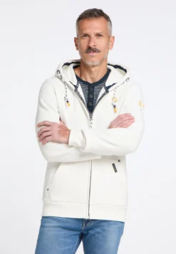 Schmuddelwedda Felpa Con ZipWollweiss Uomo Maglieria E Felpe WD222S02H-A11