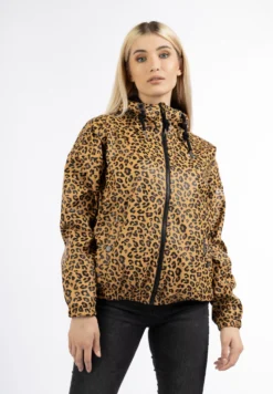 Schmuddelwedda Mit Leo-Print ImpermeabileSchwarz Beige Leo Donna Giacche E Blazer WD221G05C-B11