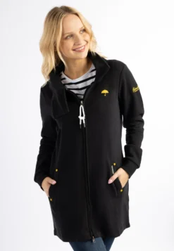 Schmuddelwedda Felpa Con ZipSchwarz Donna Felpe WD221J08B-Q11