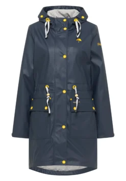 Schmuddelwedda Regen IncusParkaMarine/Hellgrau/Melange Donna Cappotti WD221U0RI-K14 -Schmuddelwedda 1eea29b7642d472d8bdac2825bdaa0ce