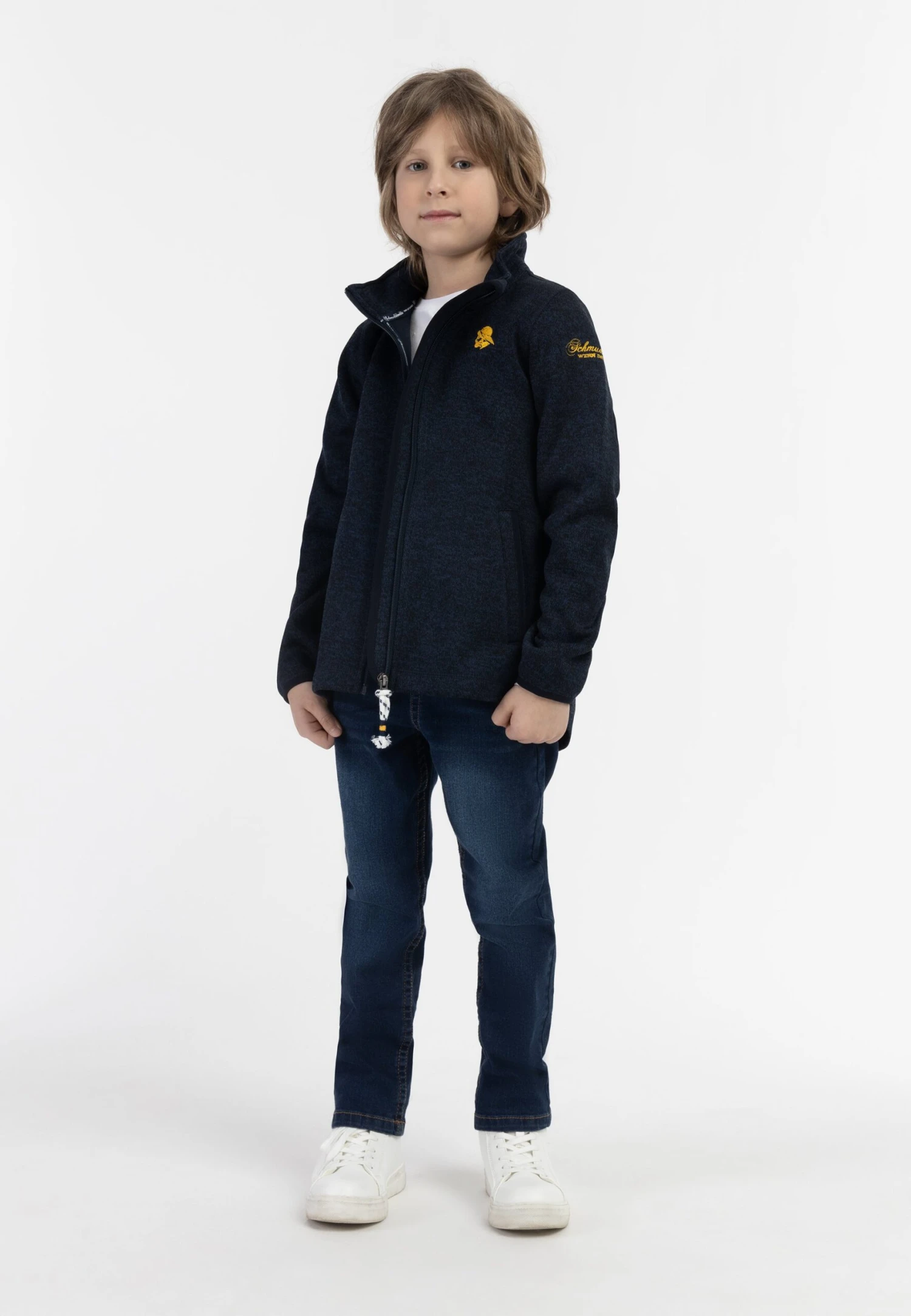 Schmuddelwedda Für FraullyCardiganMarine Melange Bambini Pullover & Cardigan WD224J002-K11 2 Schmuddelwedda Für FraullyCardiganMarine Melange Bambini Pullover & Cardigan WD224J002-K11 - immagine 2