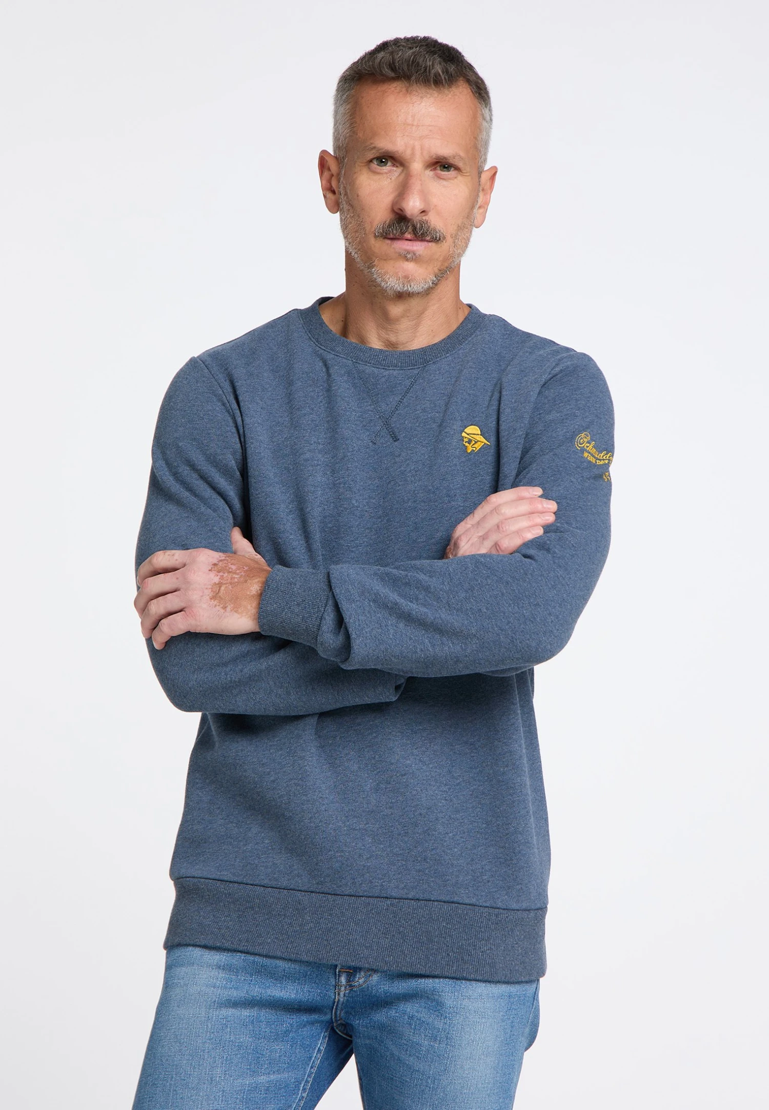 Schmuddelwedda FelpaMarine Melange Uomo Maglieria E Felpe WD222S02Z-K14 1 Schmuddelwedda FelpaMarine Melange Uomo Maglieria E Felpe WD222S02Z-K14