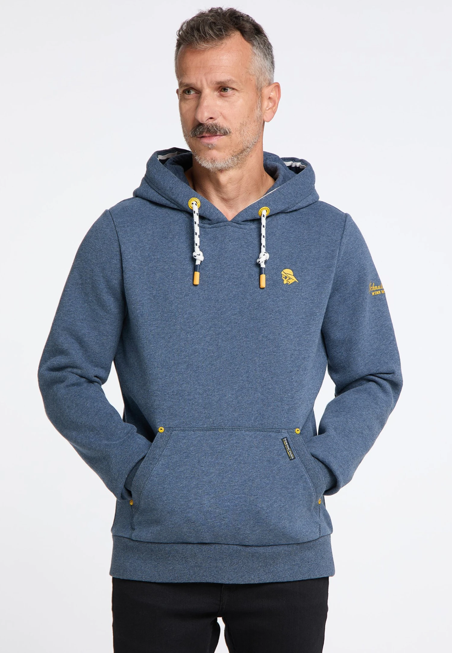 Schmuddelwedda Felpa Con CappuccioMarine Melange Uomo Maglieria E Felpe WD222S02R-K13 1 Schmuddelwedda Felpa Con CappuccioMarine Melange Uomo Maglieria E Felpe WD222S02R-K13