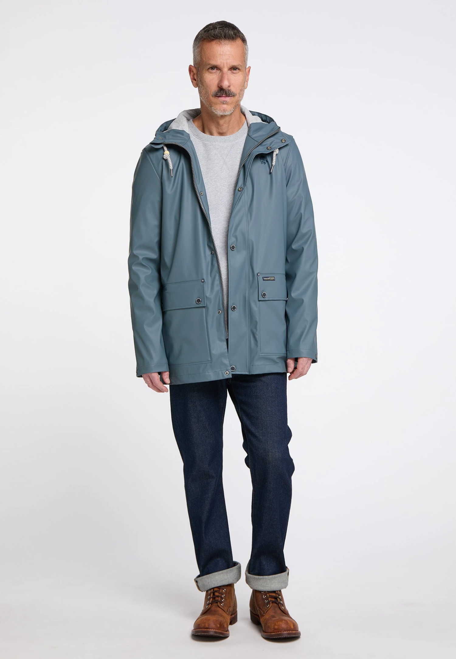 Schmuddelwedda ParkaBlaugrau Uomo Cappotti WD222T07D-K13 2 Schmuddelwedda ParkaBlaugrau Uomo Cappotti WD222T07D-K13 - immagine 2