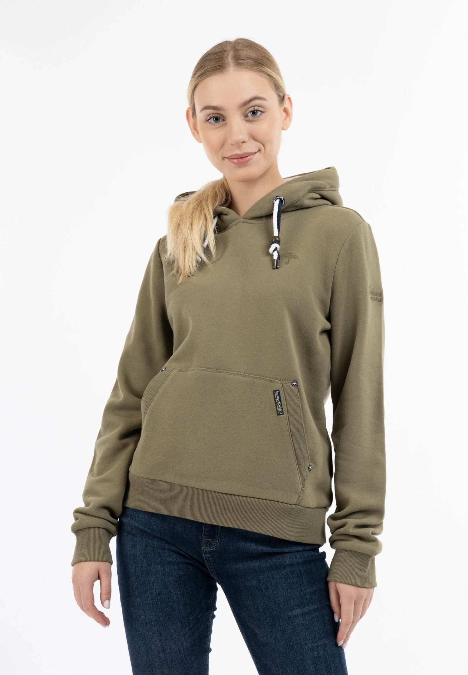 Schmuddelwedda Felpa Con CappuccioOliv Donna Felpe WD221J04N-N11 1 Schmuddelwedda Felpa Con CappuccioOliv Donna Felpe WD221J04N-N11