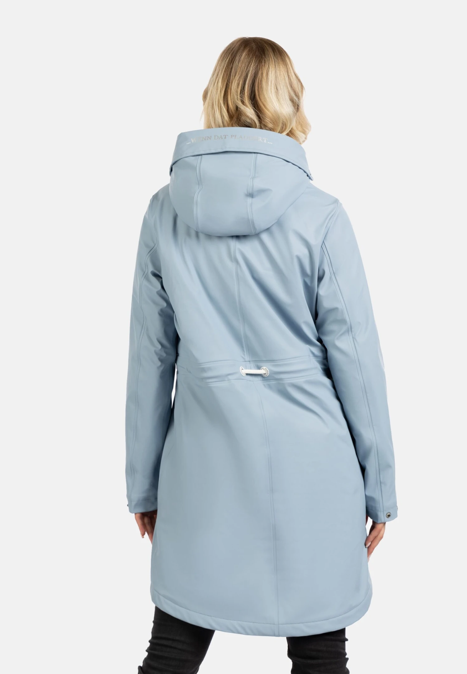 Schmuddelwedda Regenmantel Mit Webpelzfutter In Teddyoptik Kilata - Parka - Hellblau 3 Schmuddelwedda Regenmantel Mit Webpelzfutter In Teddyoptik Kilata - Parka - Hellblau - immagine 3