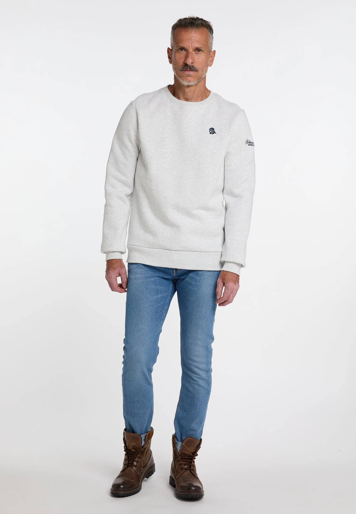 Schmuddelwedda FelpaWollweiss Melange Uomo Maglieria E Felpe WD222S02Z-A12 2 Schmuddelwedda FelpaWollweiss Melange Uomo Maglieria E Felpe WD222S02Z-A12 - immagine 2