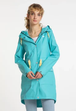 Schmuddelwedda Regen IncusParkaAqua Donna Giacche E Blazer WD221U0RI-L11