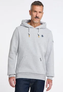 Schmuddelwedda Felpa Con CappuccioHellgrau Melange Uomo Maglieria E Felpe WD222S02R-C13