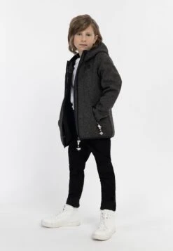 Schmuddelwedda Giacca In PileGrau Melange Bambini Abbigliamento Outwear WD224K000-C11