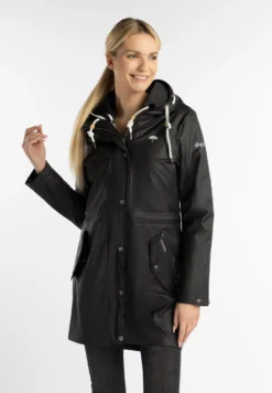 Schmuddelwedda AltiplanoImpermeabileSchwarz Dunkelgrau Melange Donna Giacche E Blazer WD221U0N5-Q12