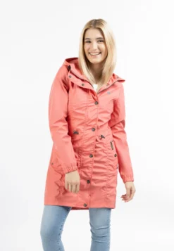 Schmuddelwedda Regen - Parka - Korallenrosa