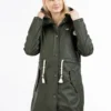 Schmuddelwedda Regenmantel Mit Webpelzfutter KeytiParkaDunkel Oliv Donna Giacche E Blazer WD221U0P7-M11