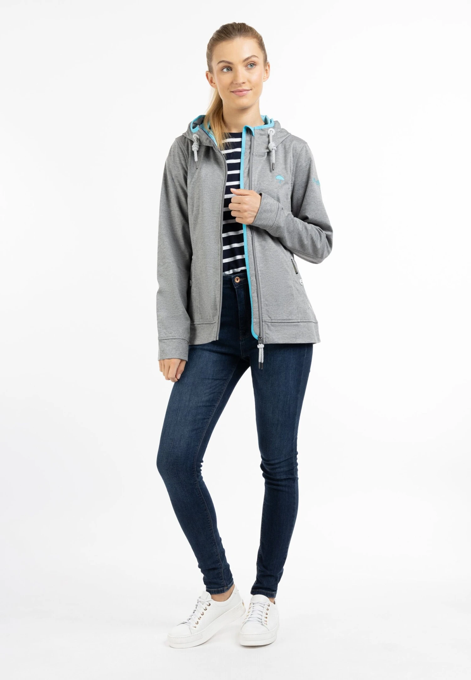 Schmuddelwedda KiannaFelpa Con ZipGrau Melange Dunkelaqua Donna Felpe WD221J08D-C11 2 Schmuddelwedda KiannaFelpa Con ZipGrau Melange Dunkelaqua Donna Felpe WD221J08D-C11 - immagine 2