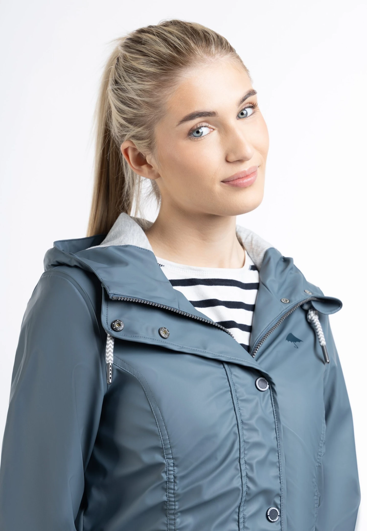 Schmuddelwedda Regen - Parka - Blue Grey 4 Schmuddelwedda Regen - Parka - Blue Grey - immagine 4