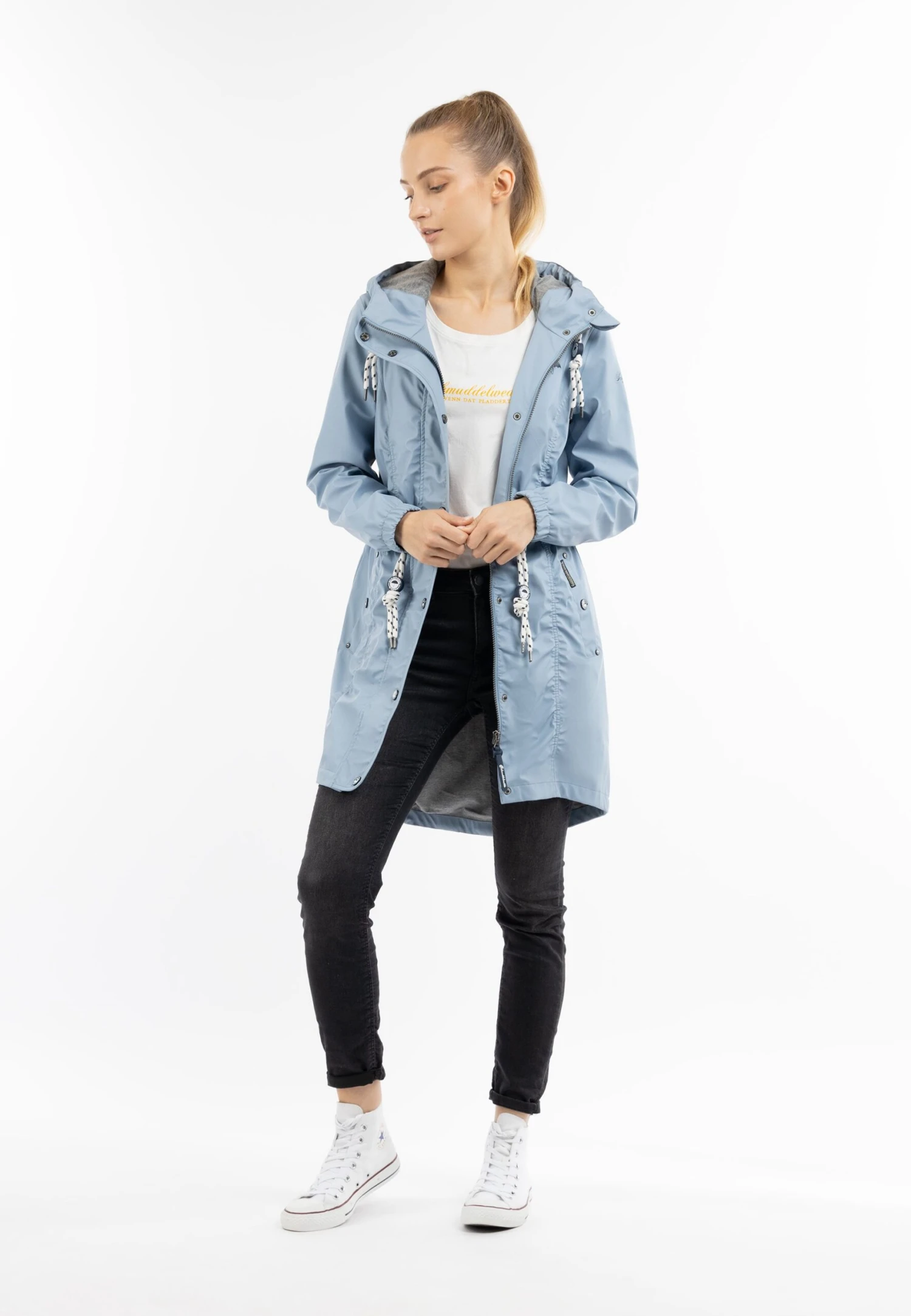 Schmuddelwedda RegenParkaLight Blue Donna Cappotti WD221U0OJ-K15 2 Schmuddelwedda RegenParkaLight Blue Donna Cappotti WD221U0OJ-K15 - immagine 2