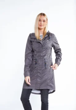 Schmuddelwedda RegenParkaStone Grey Donna Cappotti WD221U0OJ-C12