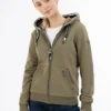 Schmuddelwedda YasannaFelpa Con ZipOliv Donna Felpe WD221J07R-N11