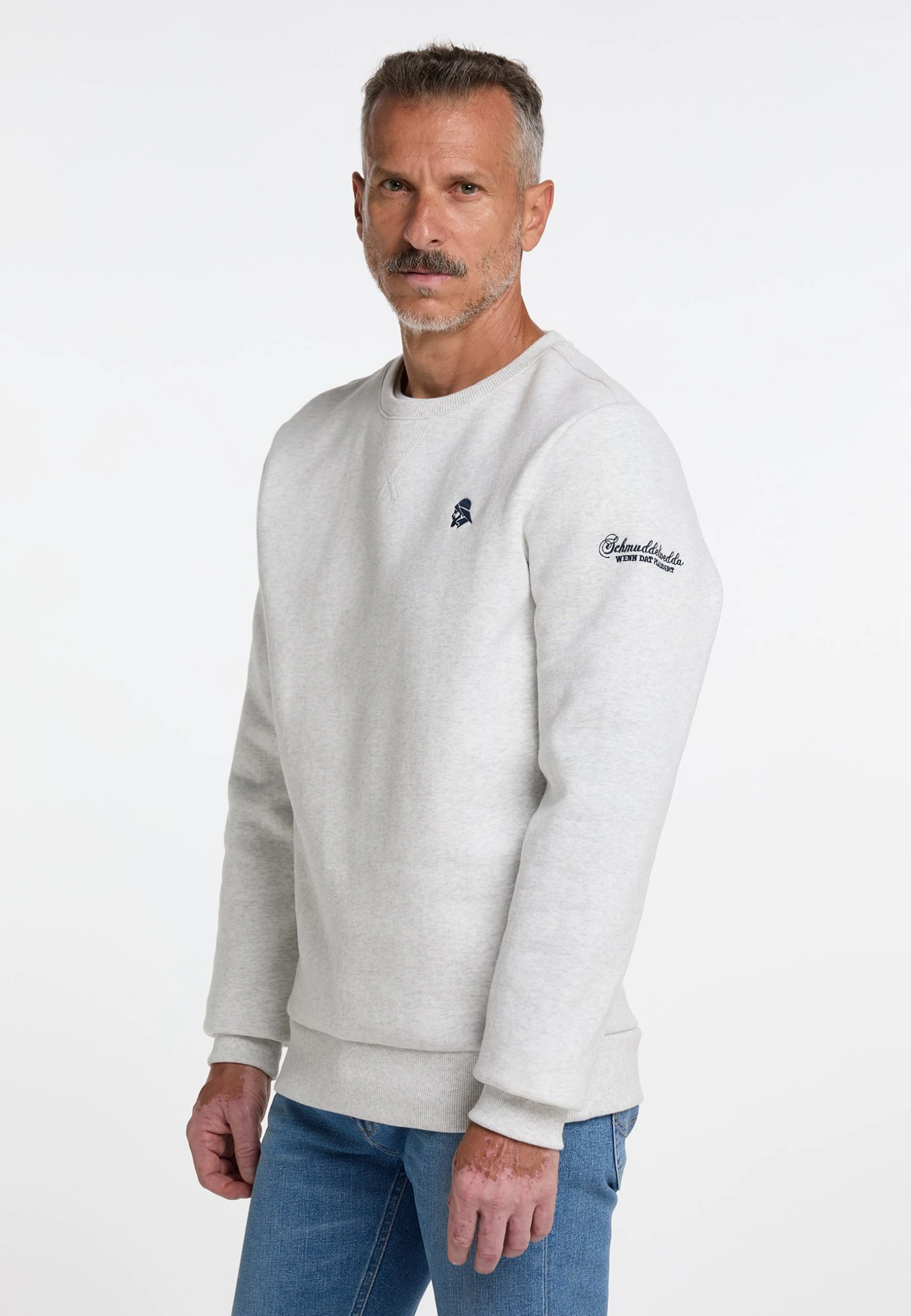 Schmuddelwedda FelpaWollweiss Melange Uomo Maglieria E Felpe WD222S02Z-A12 1 Schmuddelwedda FelpaWollweiss Melange Uomo Maglieria E Felpe WD222S02Z-A12