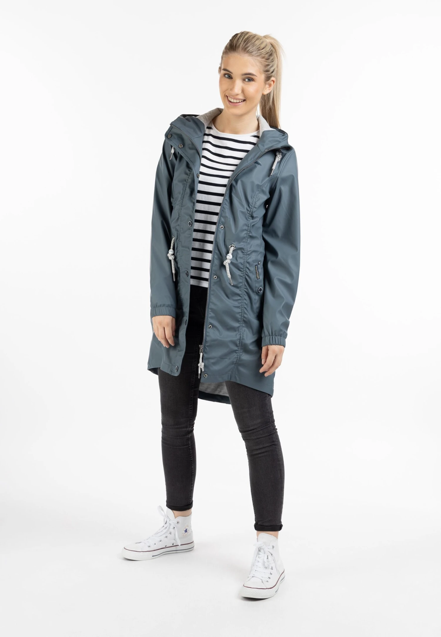 Schmuddelwedda Regen - Parka - Blue Grey 2 Schmuddelwedda Regen - Parka - Blue Grey - immagine 2