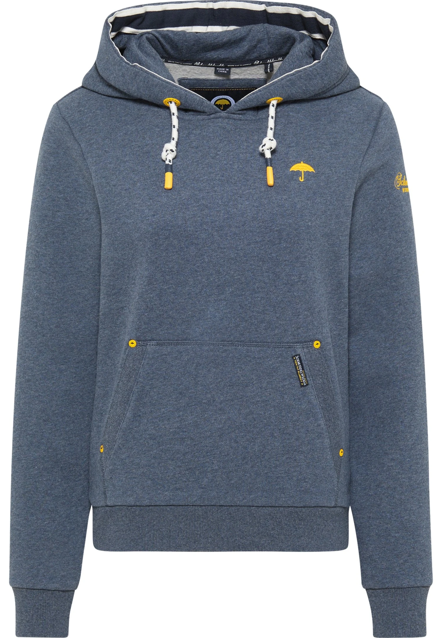 Schmuddelwedda Felpa Con CappuccioMarine Melange Donna Felpe WD221J04N-K15 1 Schmuddelwedda Felpa Con CappuccioMarine Melange Donna Felpe WD221J04N-K15