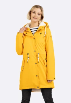 Schmuddelwedda Regenmantel Mit Webpelzfutter In Teddyoptik KilataParkaSonnengelb Donna Giacche E Blazer WD221U0PI-E11