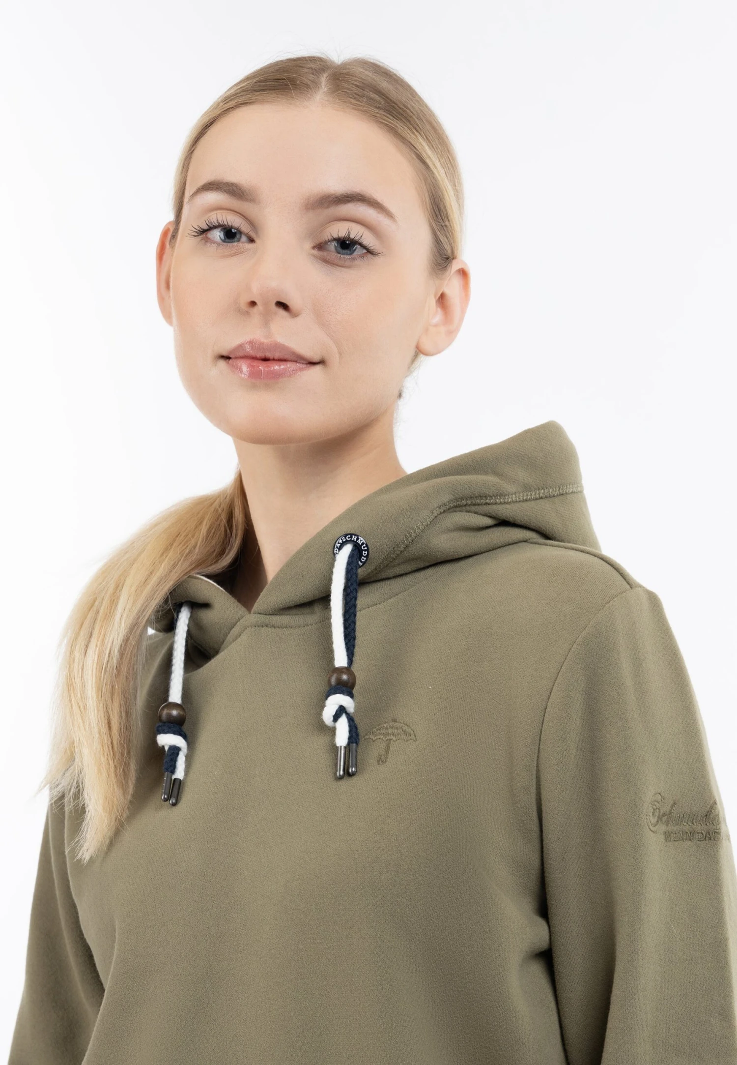 Schmuddelwedda Felpa Con CappuccioOliv Donna Felpe WD221J04N-N11 4 Schmuddelwedda Felpa Con CappuccioOliv Donna Felpe WD221J04N-N11 - immagine 4