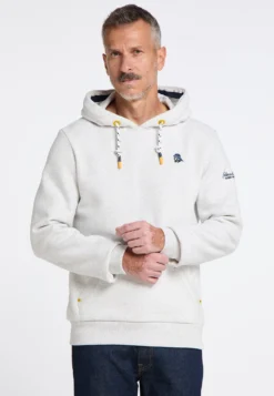 Schmuddelwedda Felpa Con CappuccioWollweiss Melange Uomo Maglieria E Felpe WD222S02R-A12