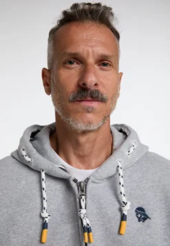 Schmuddelwedda Felpa Con ZipHellgrau Melange Uomo Maglieria E Felpe WD222S02H-C11 -Schmuddelwedda e81e7fd134a04671bc70969b89c3f0f5