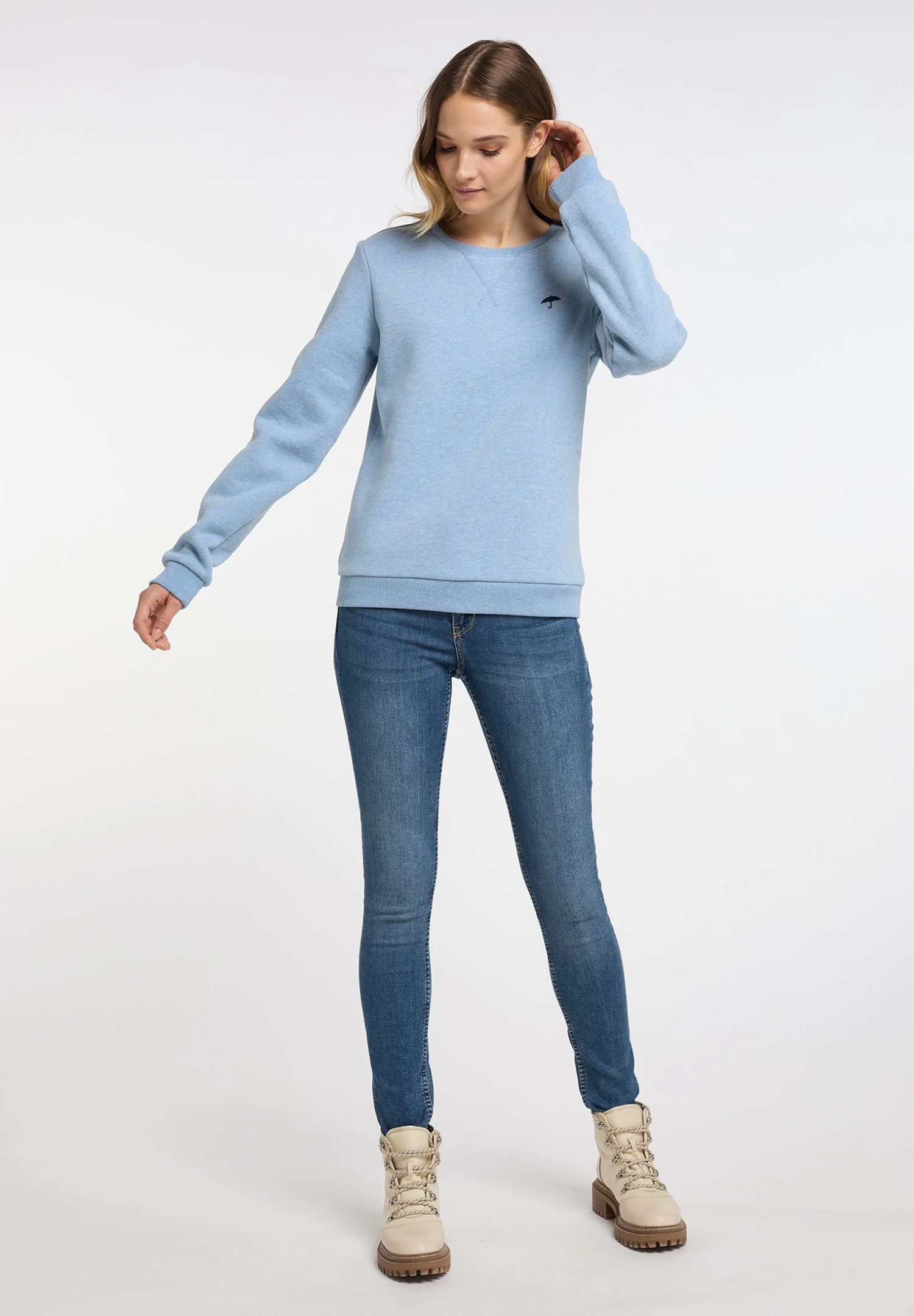 Schmuddelwedda FelpaHellblau Melange Donna Felpe WD221J04Y-K14 2 Schmuddelwedda FelpaHellblau Melange Donna Felpe WD221J04Y-K14 - immagine 2