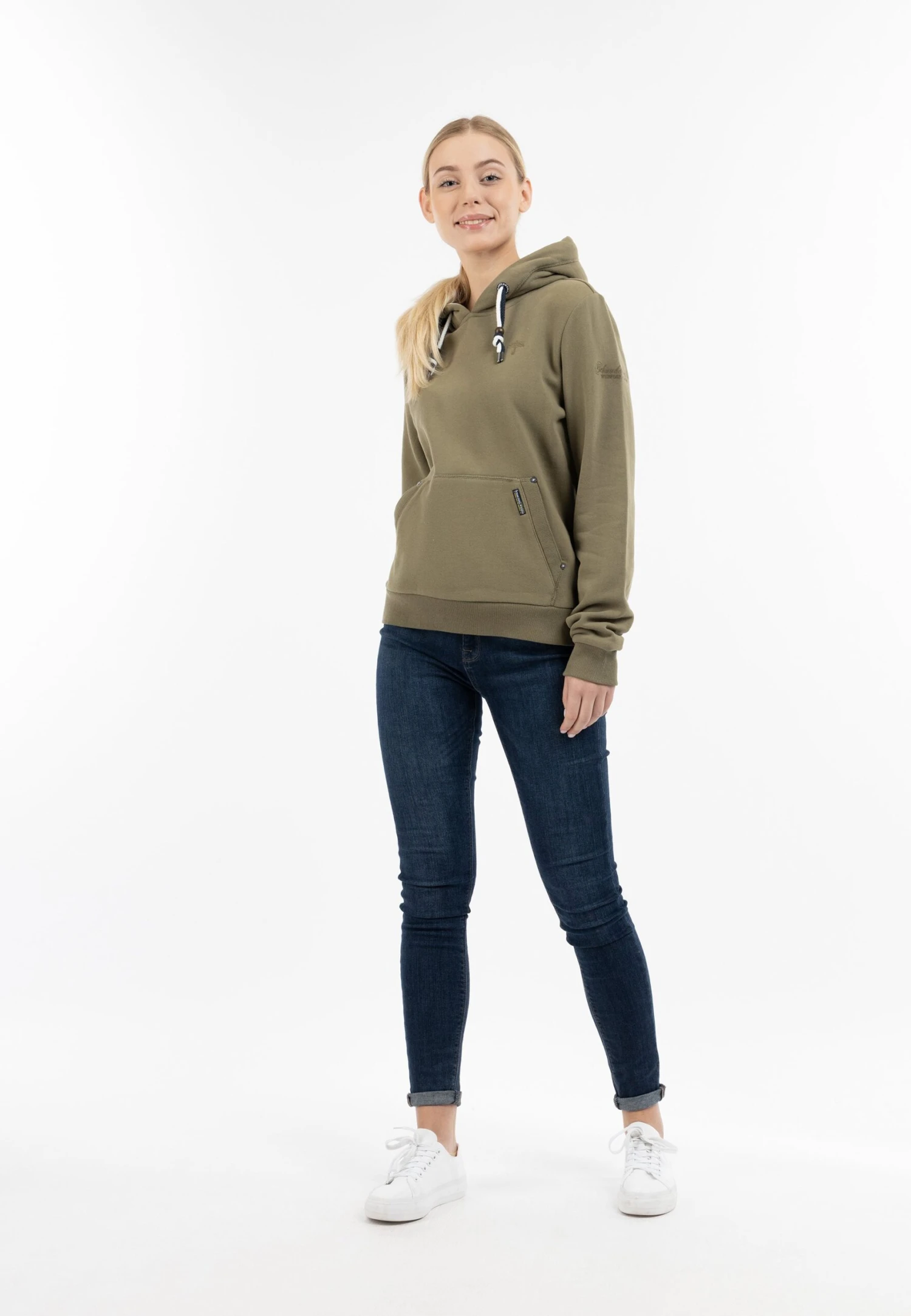 Schmuddelwedda Felpa Con CappuccioOliv Donna Felpe WD221J04N-N11 2 Schmuddelwedda Felpa Con CappuccioOliv Donna Felpe WD221J04N-N11 - immagine 2